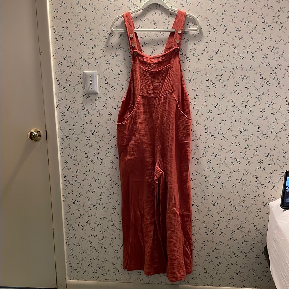 Lulu’s Orange Overall Style Jumpsuit